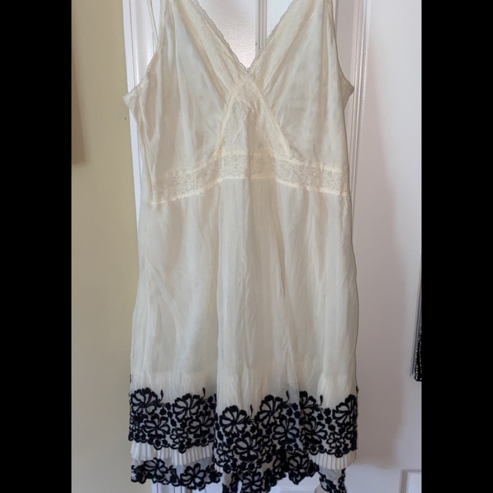 Cream and black sundress